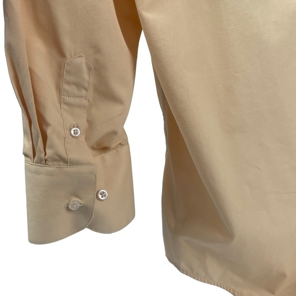 Imani Uomo Long Sleeve Button Down Shirt Men's XXL (18-18.5 34/35) Yellow Gold - Picture 5 of 8